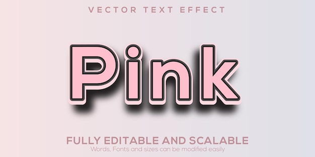 Pink Text Style Effect