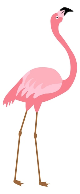 Pink tropical bird Flamingo icon Summer symbol