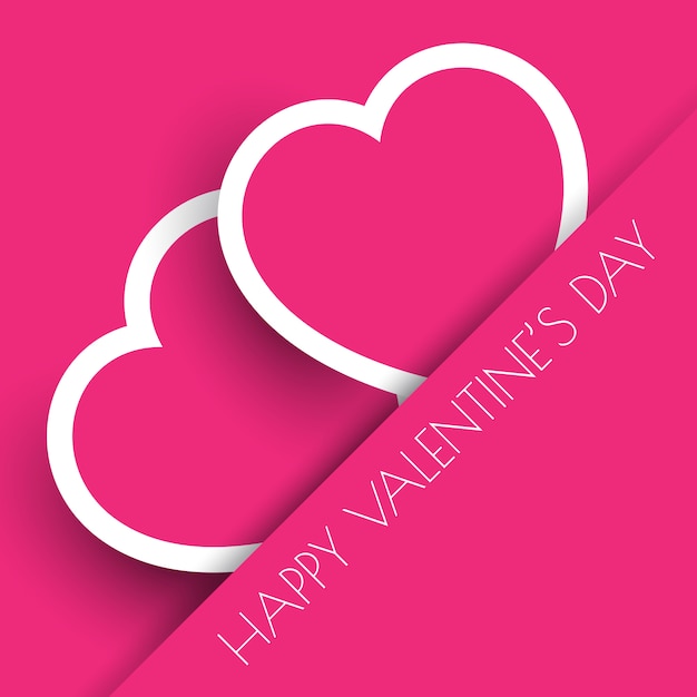 Pink Valentine's Day hearts background