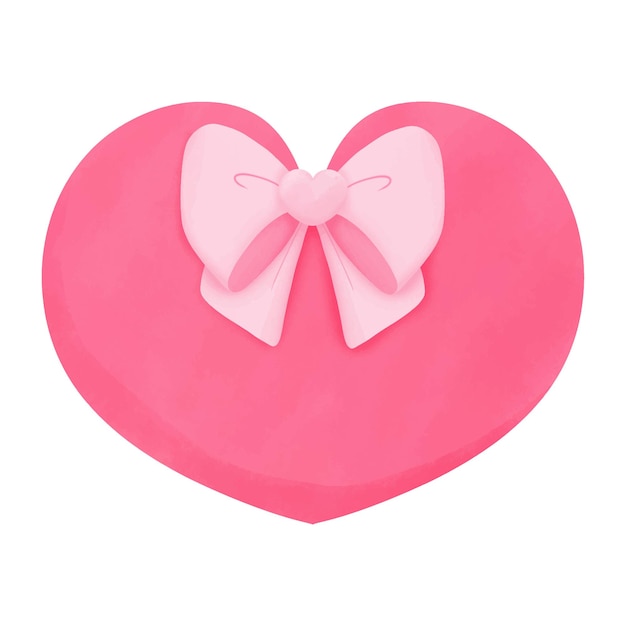 Pink Valentineheart for decoration invitation and greetings