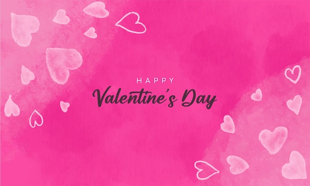 Pink valentines day background with hearts