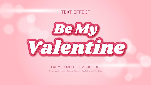 PINK VALENTINES DAY TEXT EFFECT