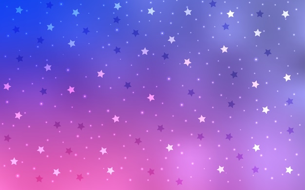 Pink vector template with sky stars