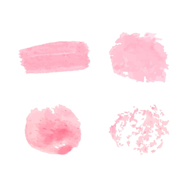 Pink watercolor brush strokes