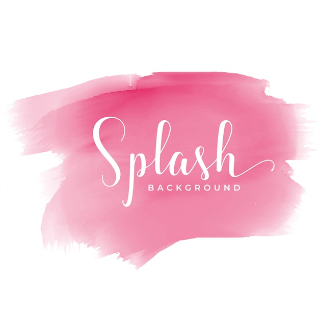 Pink watercolor stain effect background