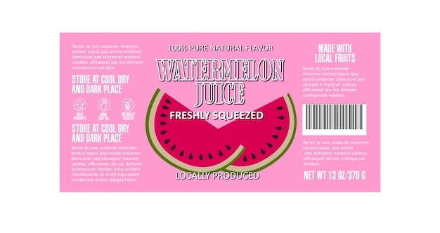 Pink Watermelon fruit juice