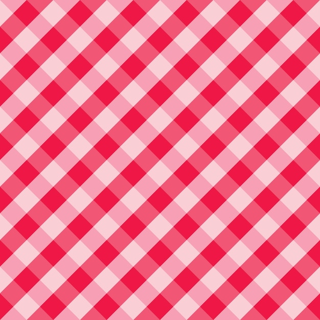 Vector pink and white checkered background with a pink checkered pattern