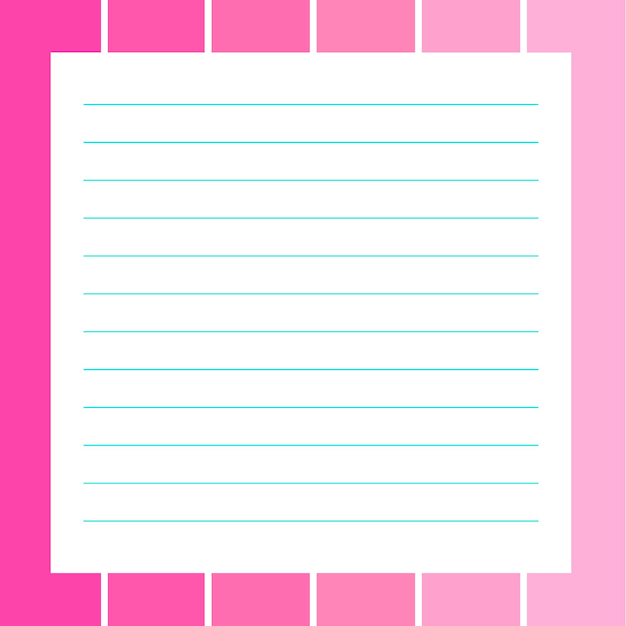 Vector a pink and white notebook with a pink border