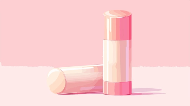 Vector a pink and white tube of lip gloss