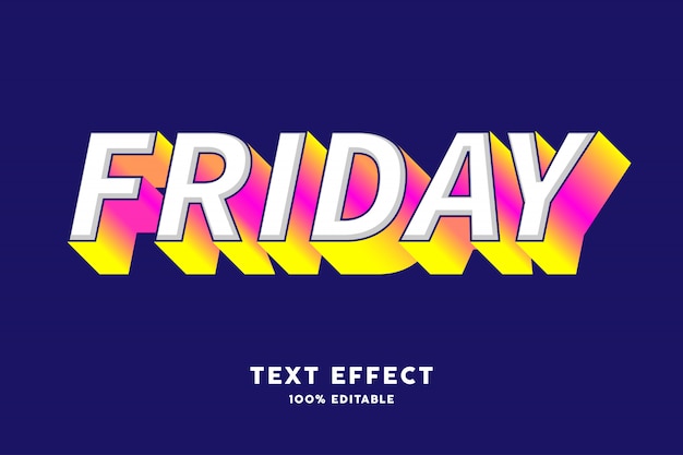 Pink yellow gradient on white text effect