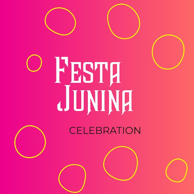 A pink and yellow poster that says festa jura celebration