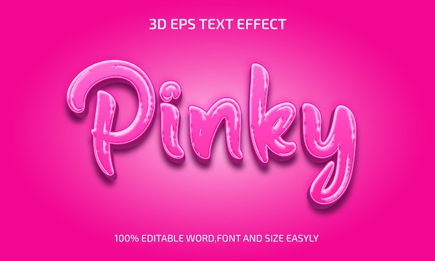 Pinky 3d editable text effect style