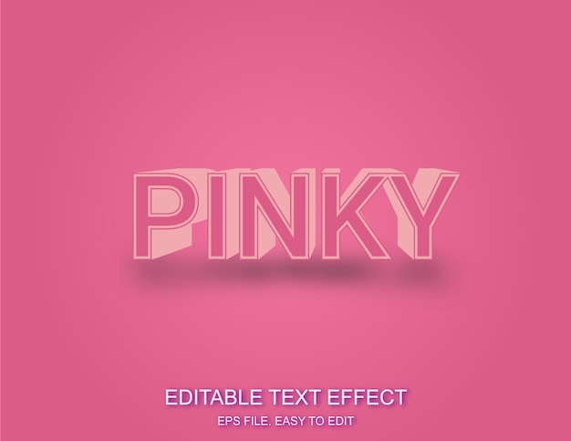 Pinky 3d text effect stlye