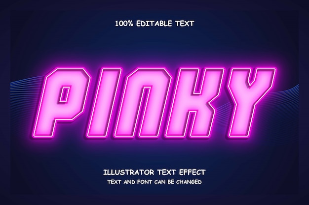 Pinky, editable text effect modern shadow style