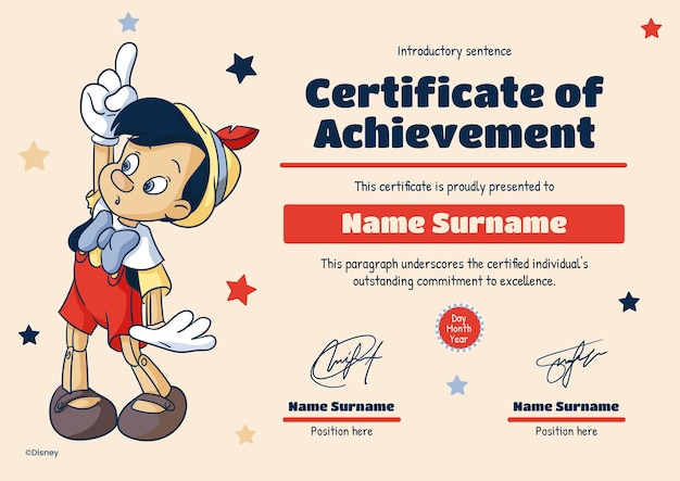 Pinocchio Certificate