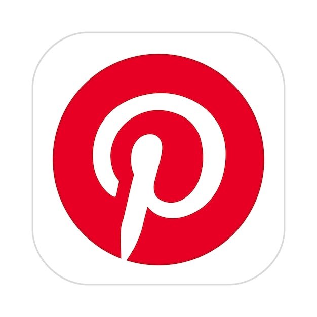 Vector pinterest app icon discover ideas like recipes home and style inspiration