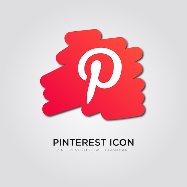 Vector pinterest logo icon vector jpg jpeg eps icon button pinterest flat social media icon pinterest company logo icon