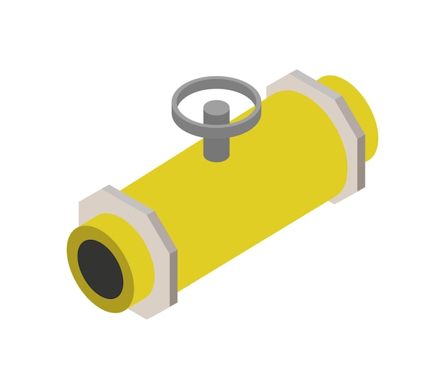 Pipe valve isometric