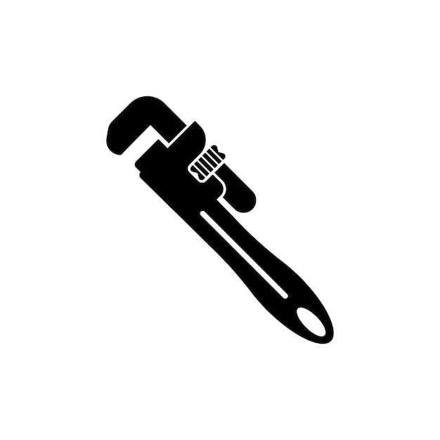 Pipe wrench icon vector illustration symbol design