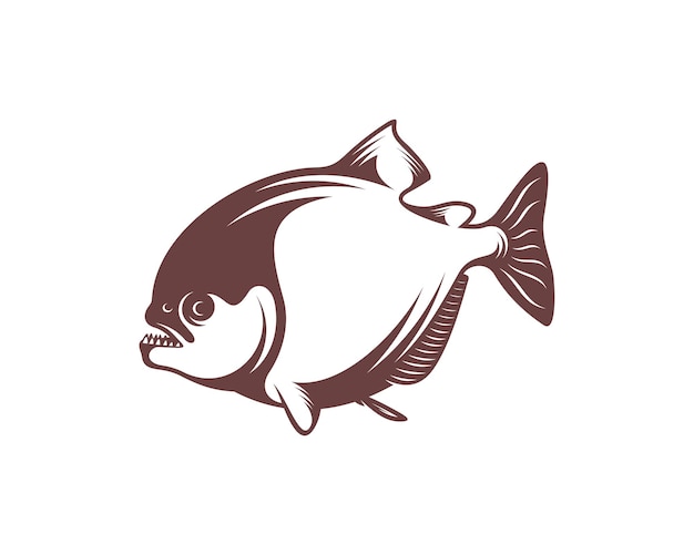 Piranha fish logo design vector Icon Symbol Template Illustration