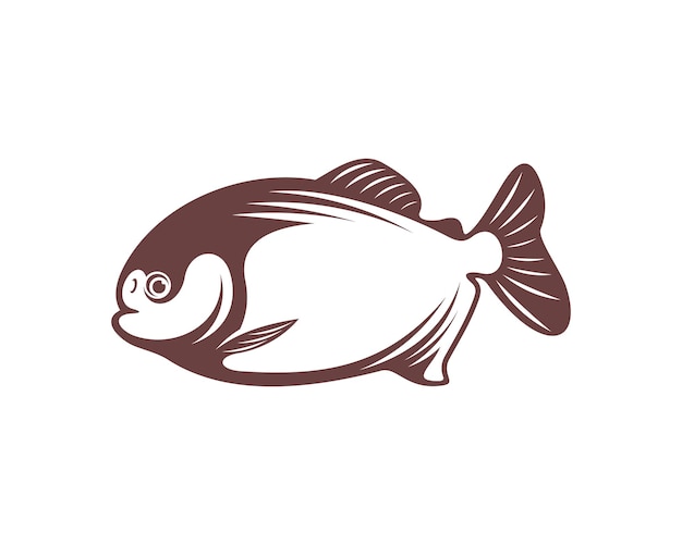 Piranha fish logo design vector Icon Symbol Template Illustration