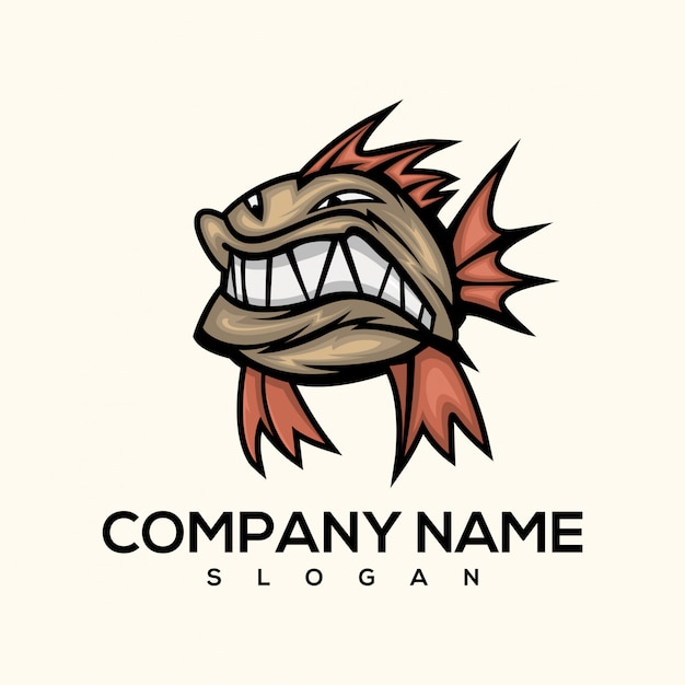 Piranha fish logo