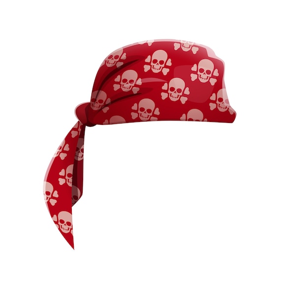 Vector pirate bandana cartoon corsair textile headwear