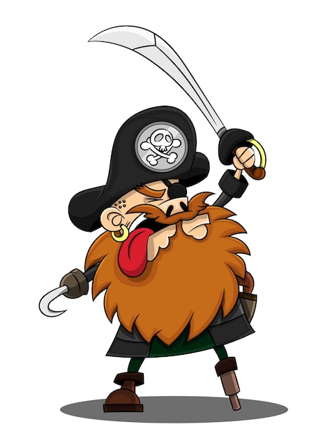 the pirate captain instructed to attack cartoon