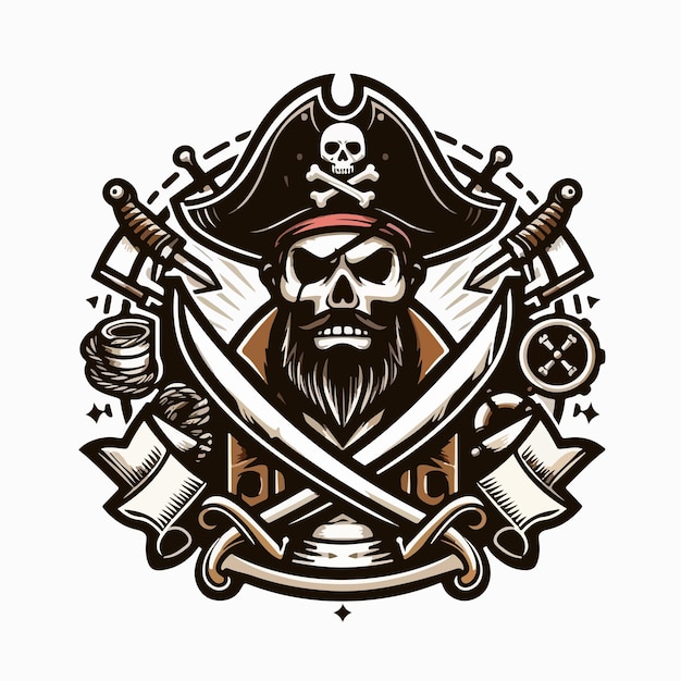 pirate logo illustration