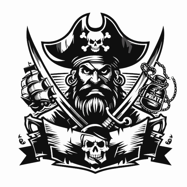 pirate logo illustration