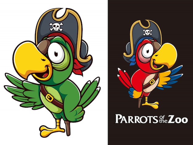 Pirate parrot mascots