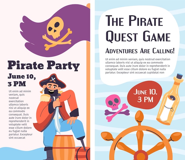 Pirate quest games adventures are calling party