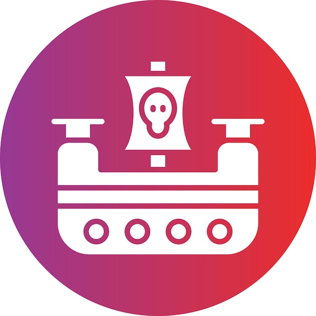 Pirate Ship Icon Style