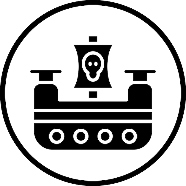 Pirate Ship Icon Style