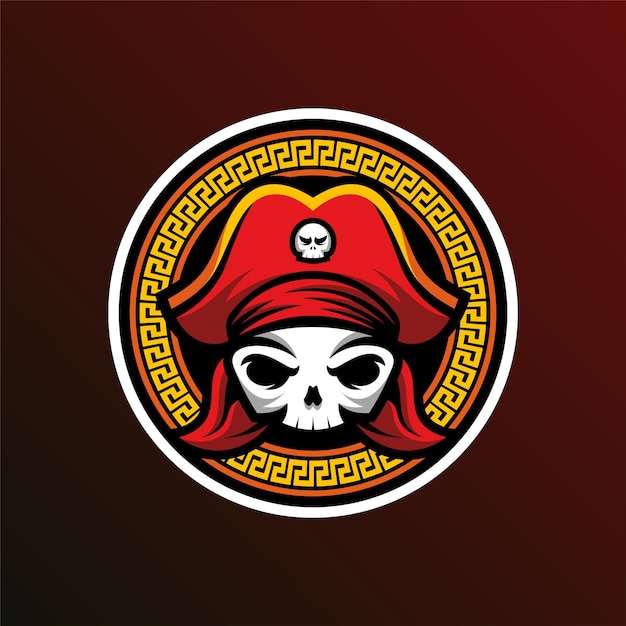 Pirate Skull Cool Illustrator