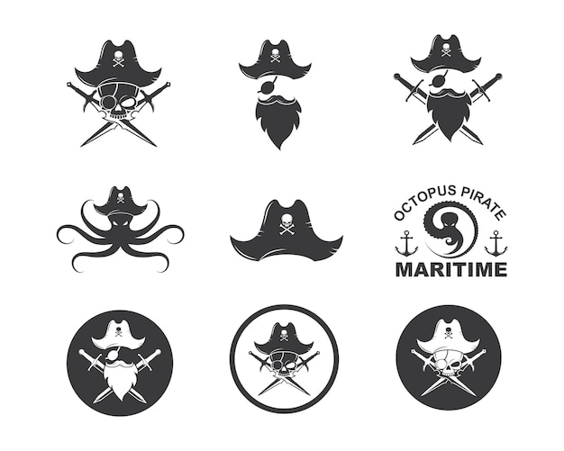 Pirate vector icon illustration design