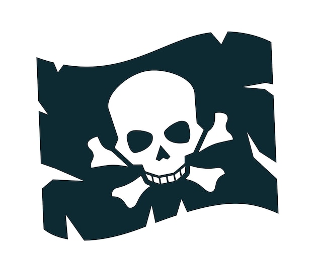 Pirates flag icon Vector illustration