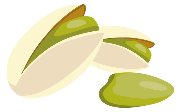 Pistachio icon Tasty nut Cartoon food snack