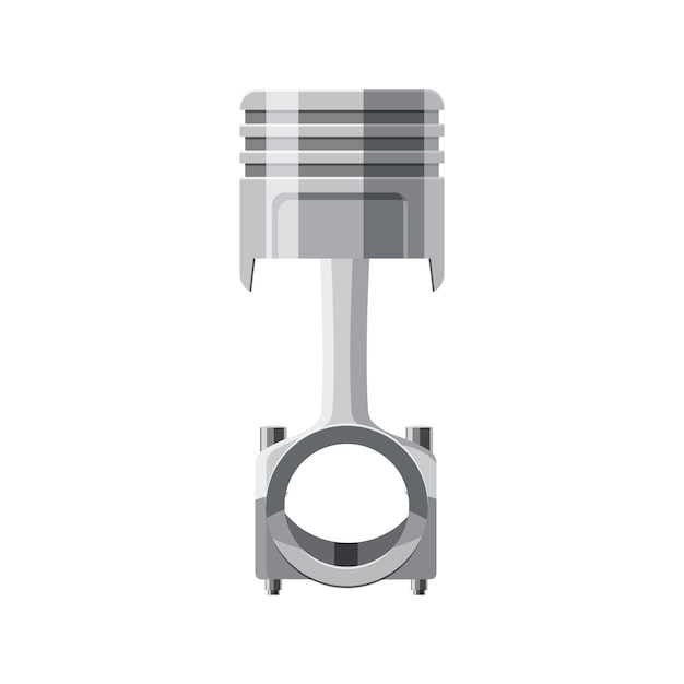 Piston icon in cartoon style on a white background