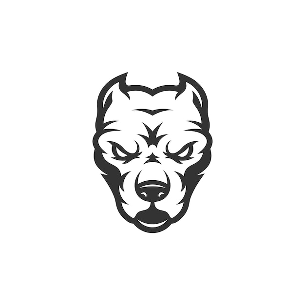 Pitbull dog head mascot logo designs character for sport and pet logo