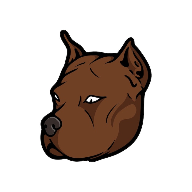 Pitbull head mascot logo