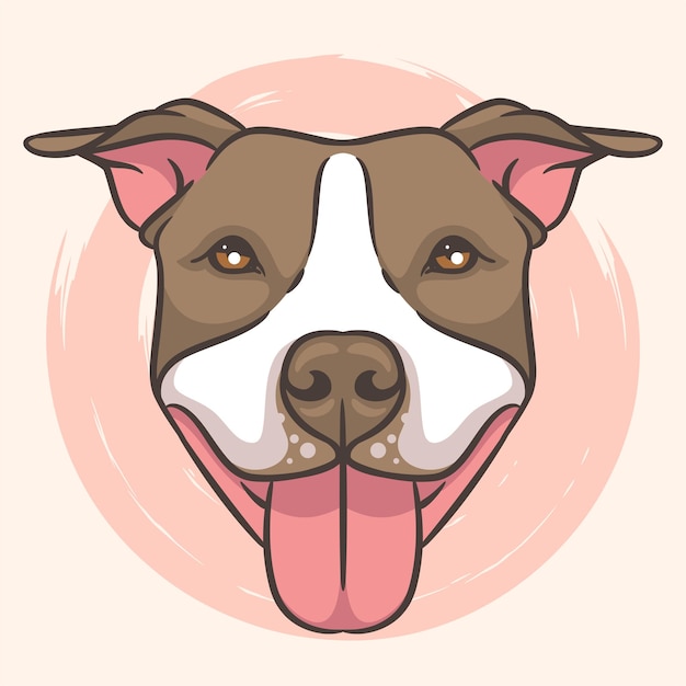 PitBull Terrier dog breed pet, pit bull head