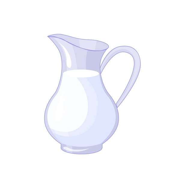 Pitcher With Fresh Milk Based Product Isolated Icon