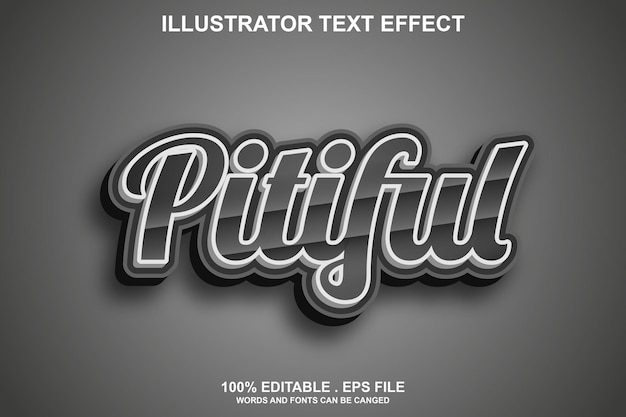 pitifultext effect editable