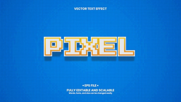 Pixel 3d text effect