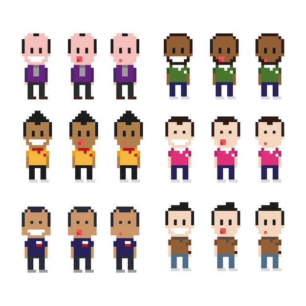 Pixel art character collection