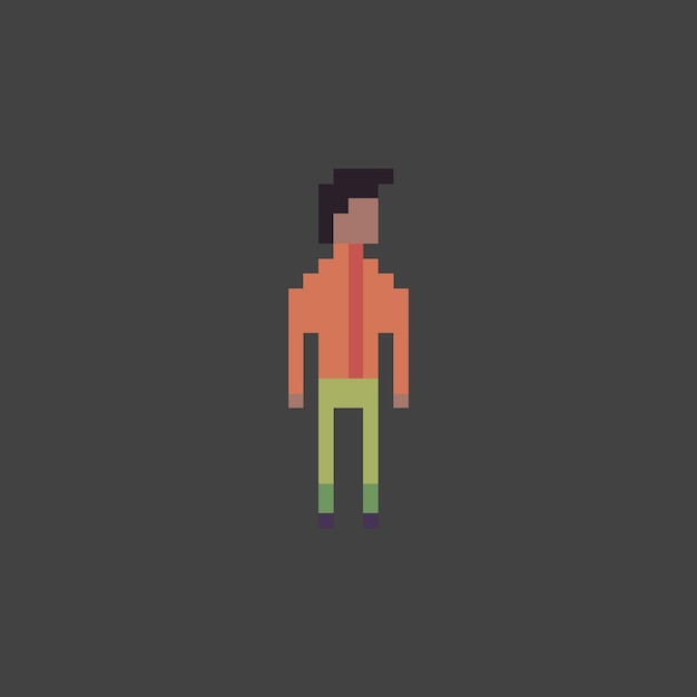 Vector pixel art game character