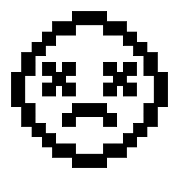 pixel art laught emoticon icon LOL pixel emoji 8bit style emoticon