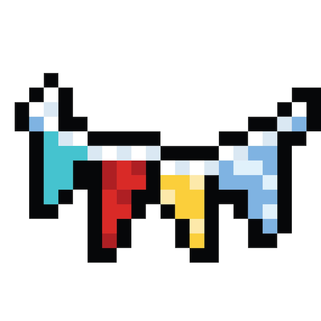 Pixel art party flag icon