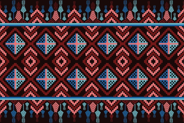 Pixel art pattern seamless for Fabric geometric ethnic pattern seamlessPixel pattern art wallpaper